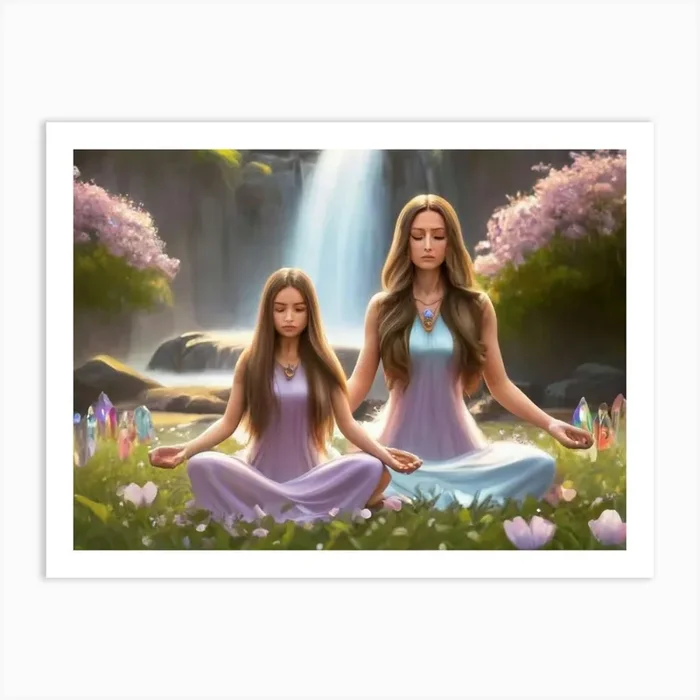 Crystal Garden Meditation Art PrintL by LuciaGeorge