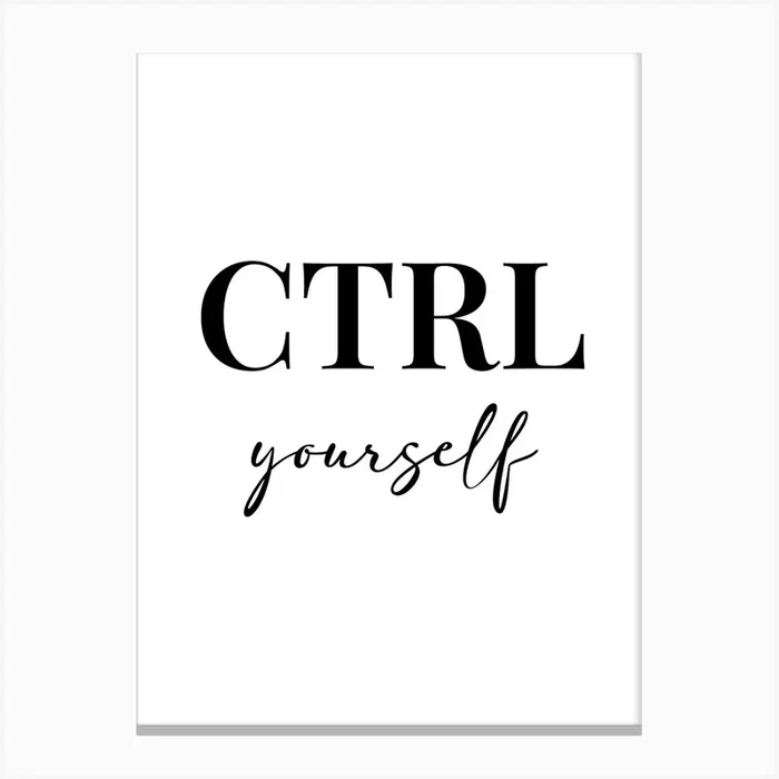 Ctrl Alt Del Vertical 01 Canvas Print by MimiWONDERS