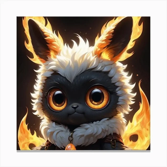 Cute Bunny Canvas Print by IDEA wall art