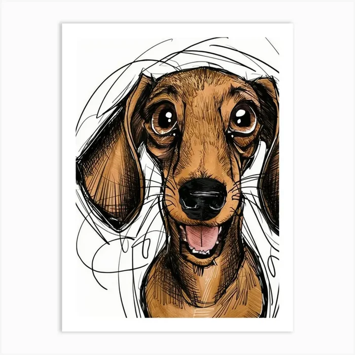 Dachshund Art Print by Patrick’s Art