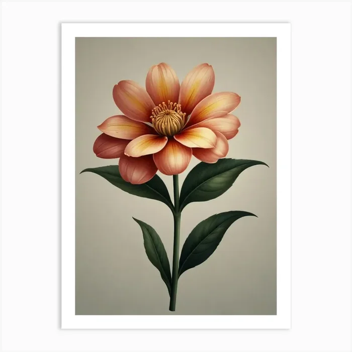 Dalmatian Flower Art Print by Art shop