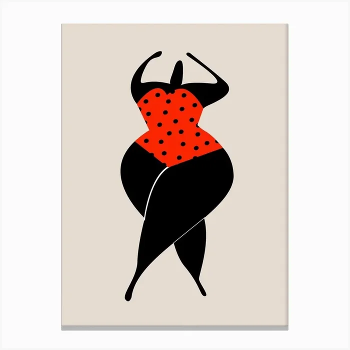 Dancing In The Sun Red Canvas Print by Kubistika