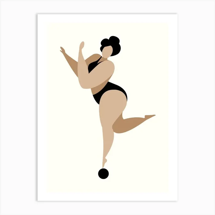 Dancing Queen Black Art Print by Kubistika