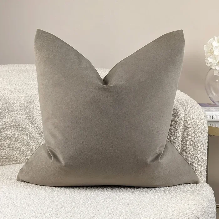 Delanie Latte Velvet Cushion – 50x50cm