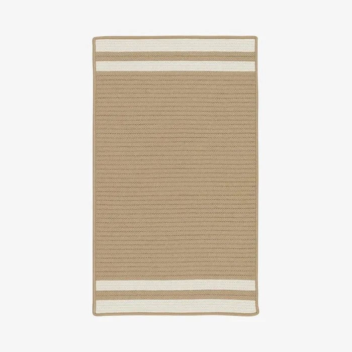 Denali End Stripe Area Rug – Ivory by Colonial Mills