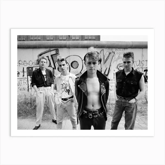 Depeche Mode At The Berlin Wall, 1984 Art Print by Mirrorpix