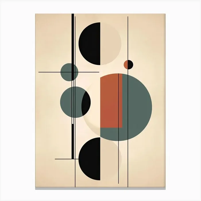 Desert Dreamscape; Mid Century Boho Mirage Canvas Print by Art-Syndicate