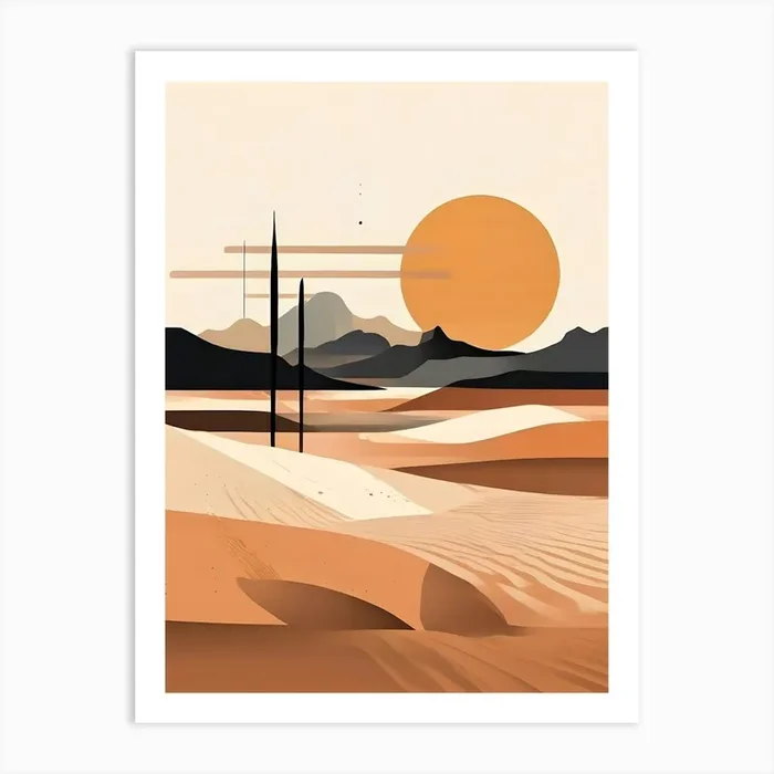 Desert Landscape 23 Art Print by Art shop
