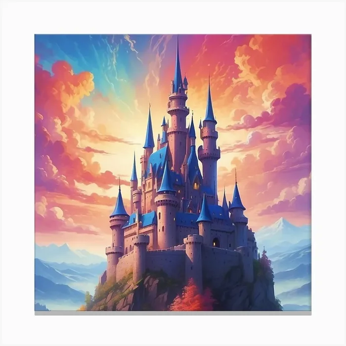 Disney’S Cinderella Castle Canvas PrintJ by jeddah