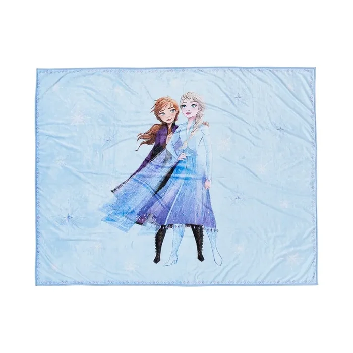 Disney Frozen 2 Elsa & Anna Ocean Blue Fleece Blanket