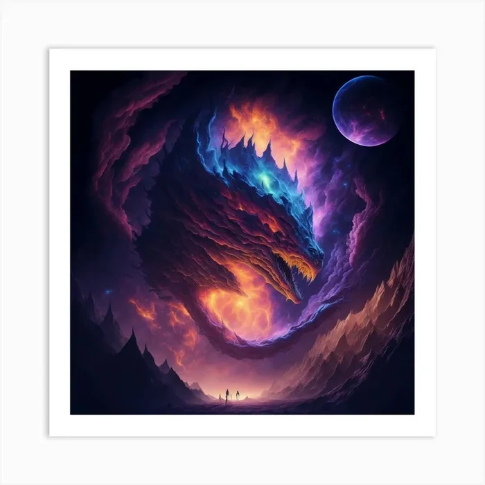Dragon In The Sky Art Print by SpaceManiac