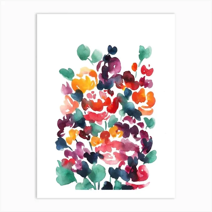 Dream Of Spring Abstract Floral 7 Art Print by Gush Art Studio
