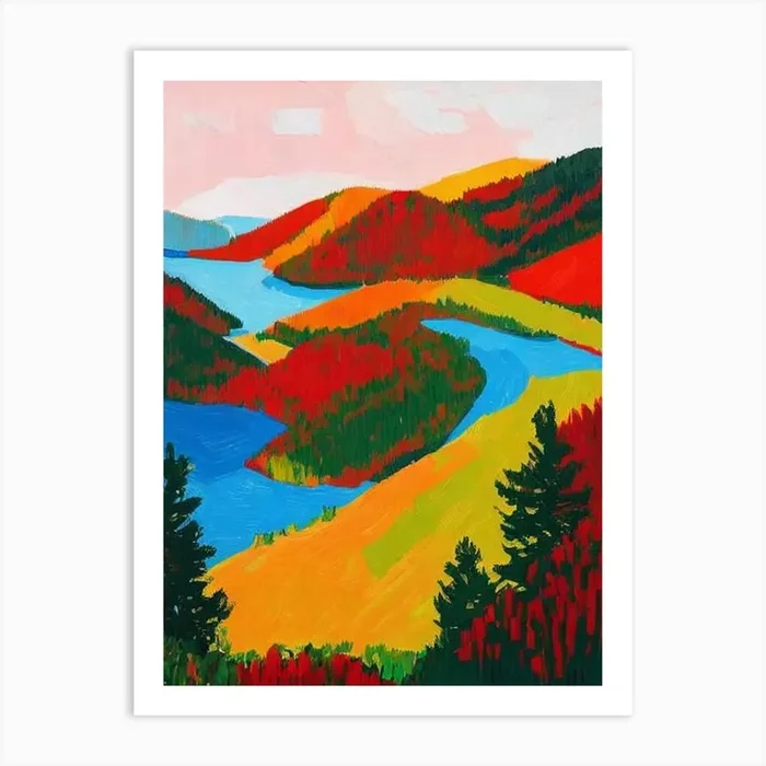 Durmitor National Park Montenegro Abstract Colourful Art Print by National Park Posters