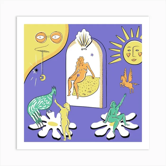 Earthly Delights Square Art Print by McIndoe Design