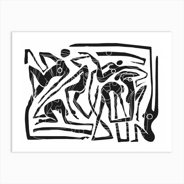Ecstatic Nudes 8 Inside Out Art Print by Julia Hariri