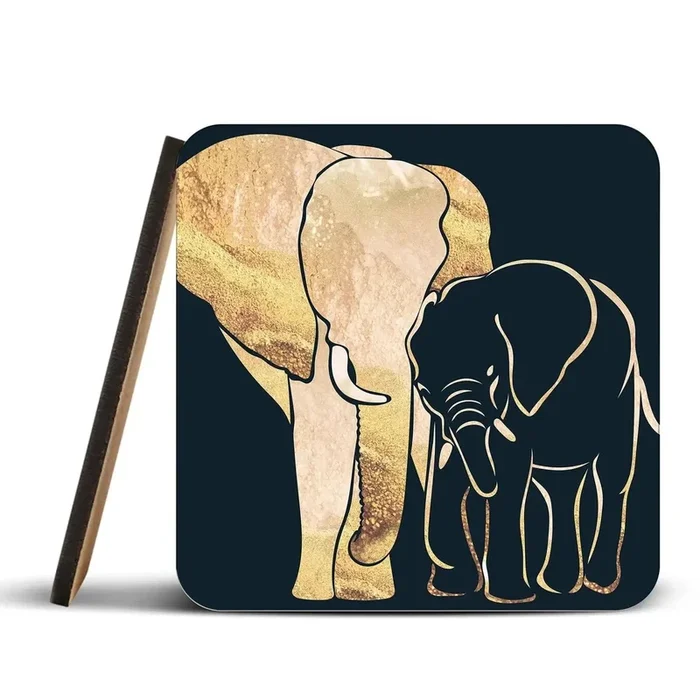 Elephant Embrace Coaster Set