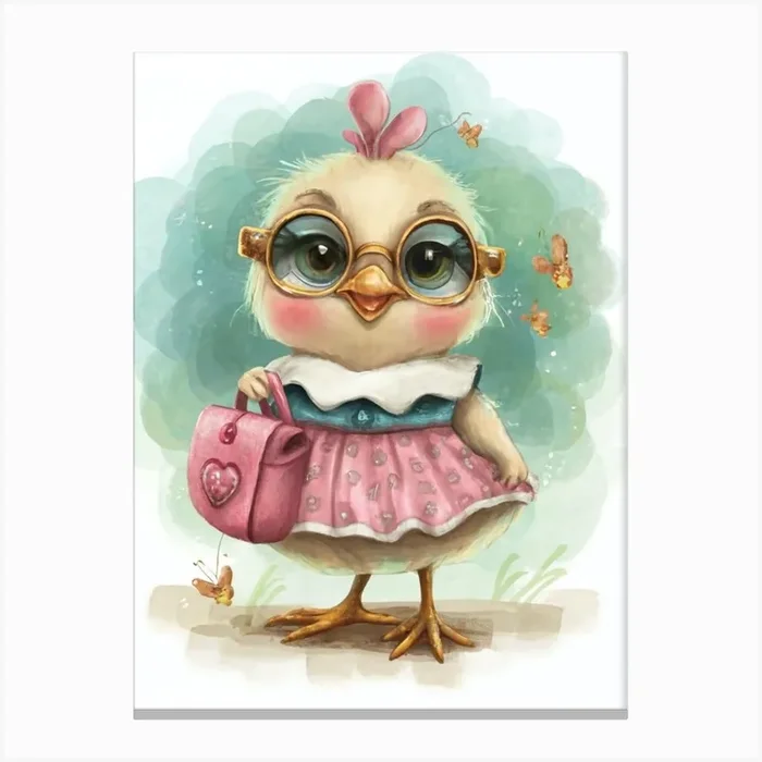 Eloisa Chick Canvas PrintL by LuciaGeorge