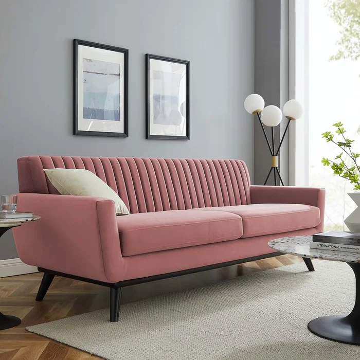 Engage Channel Tufted Performance Velvet Sofa by Modway