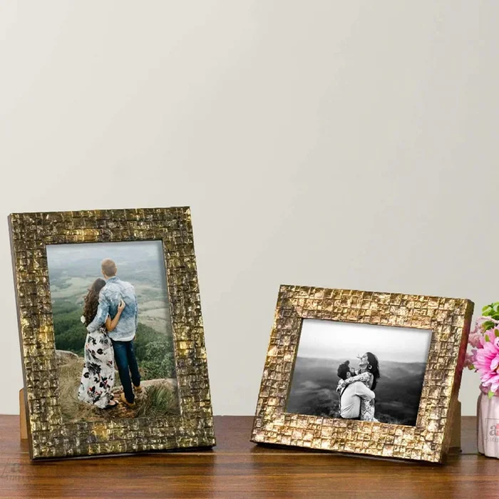 Engineered Wood Table Photo Frame For Office & Home Desk Decor ( Combo Pack, PH-3718 )