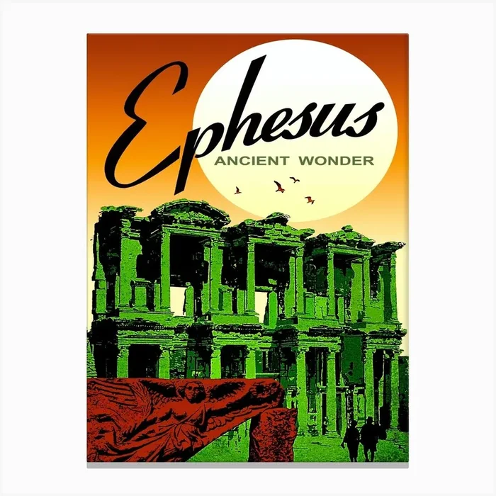 Ephesus, Turkey, Ancient Wonder Canvas Print by Vintage Spirit