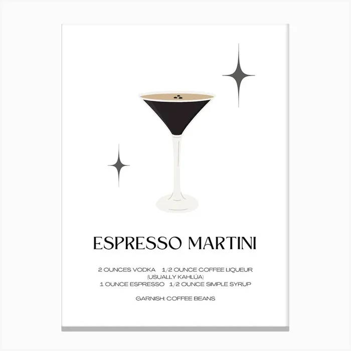 Espresso Martini Canvas Print by marybazar