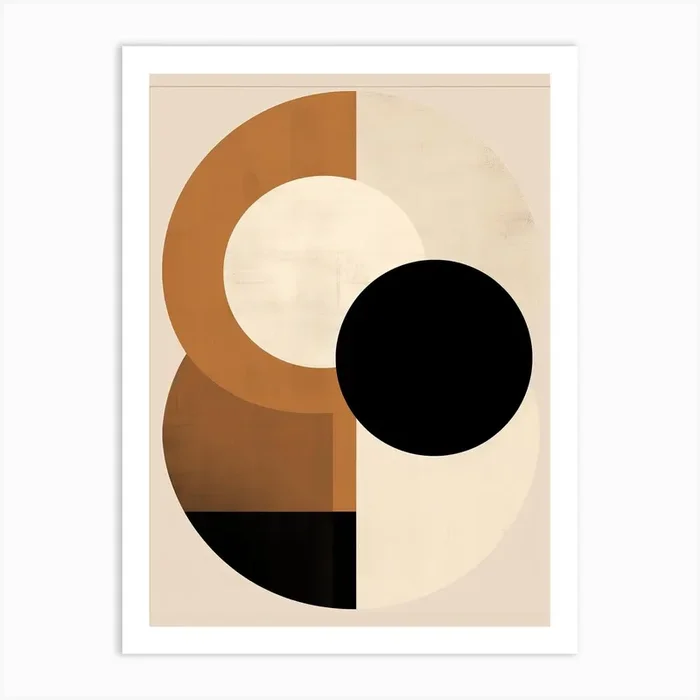 Essen, Geometric Bauhaus Art Print by Art-Syndicate