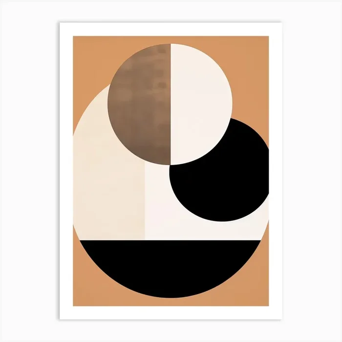 Ethereal Elegance: Beige Echoes in Mid-Century Art Print by Art-Syndicate