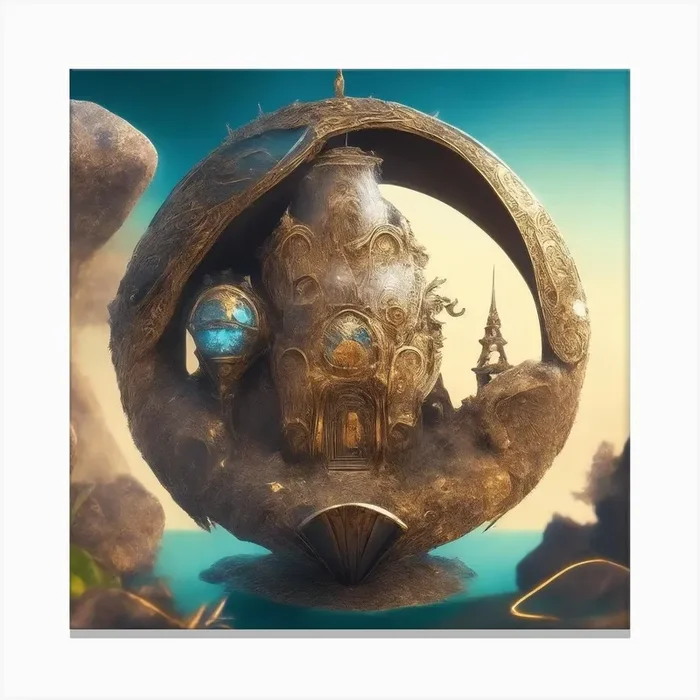 Ethereal Sphere Canvas Print by Zesial