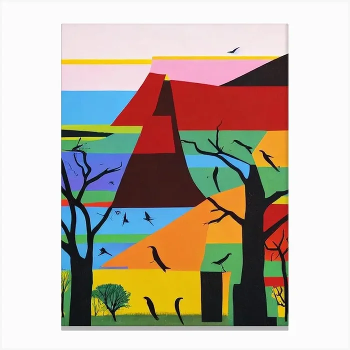 Etosha National Park Namibia Abstract Colourful Canvas Print by National Park Posters