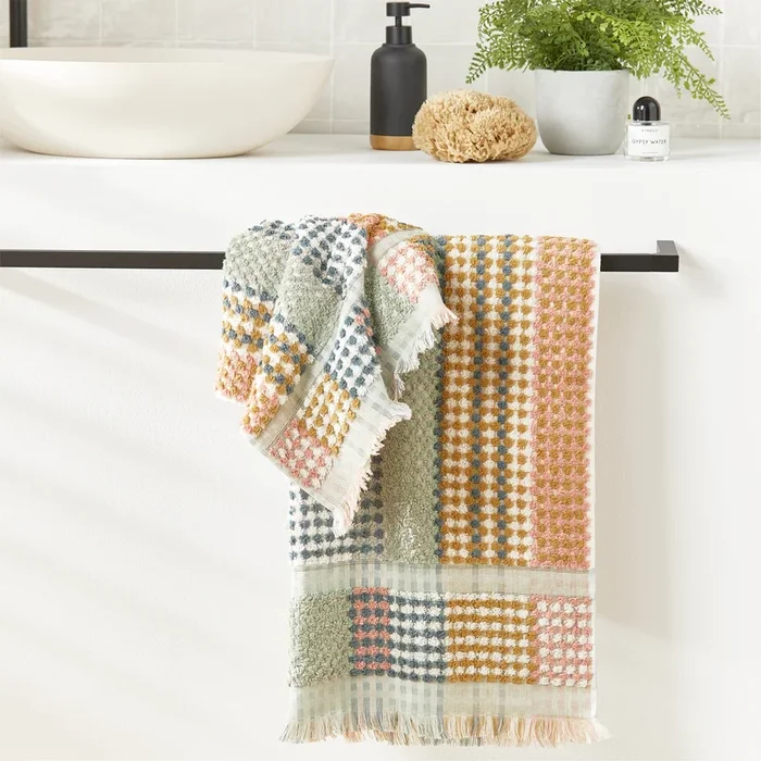 European Harper Seagrass Multi Turkish Cotton Towel Range