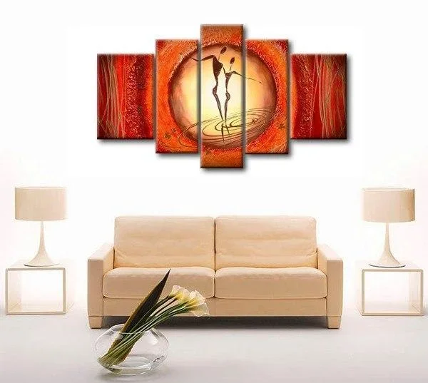 Extra Large Wall Art, Abstract Figure Painting, Bedroom Canvas Painting, Buy Art Online