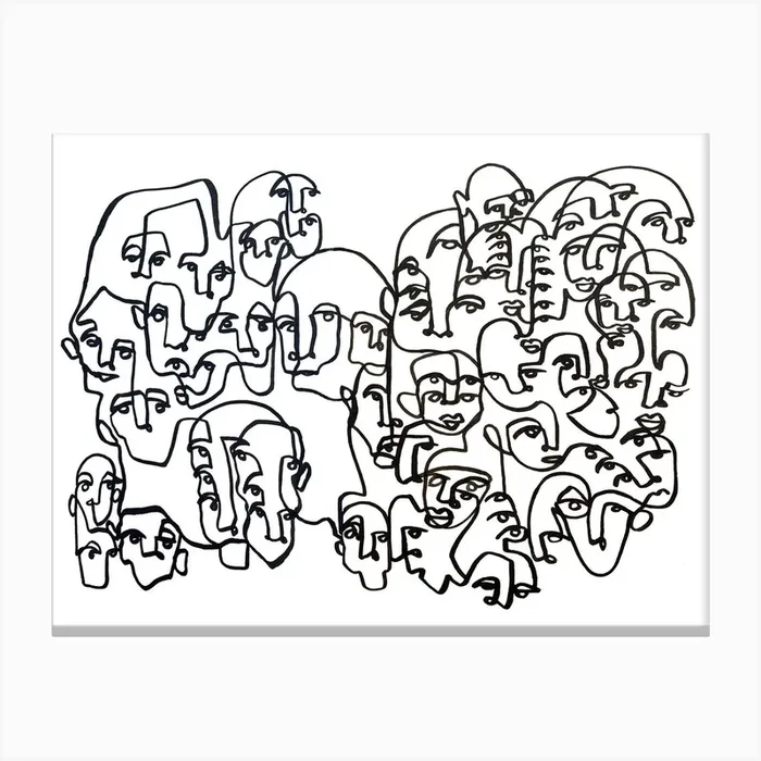 Face Book 1 Canvas Print by Julia Hariri