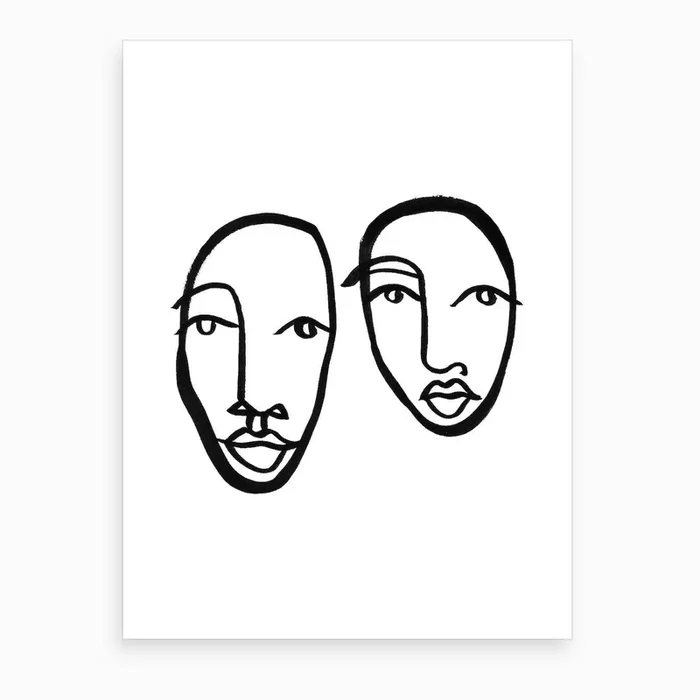 Faces 10 Art Print by Julia Hariri