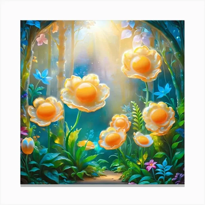 Fairy Garden In The Forest Canvas Print by nemesis