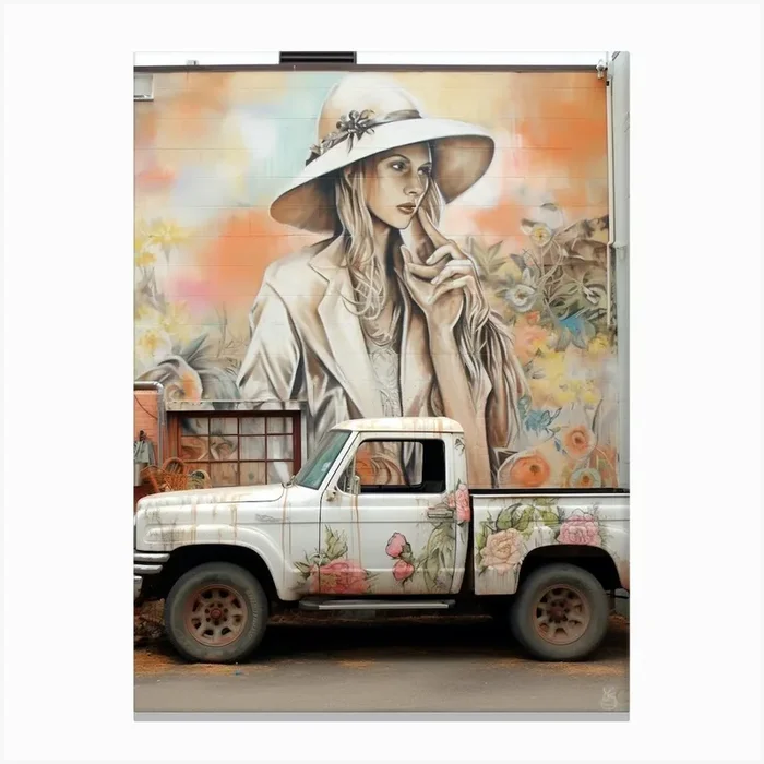 Farm Cowgirl Vintage 3 Canvas Print by Retro West