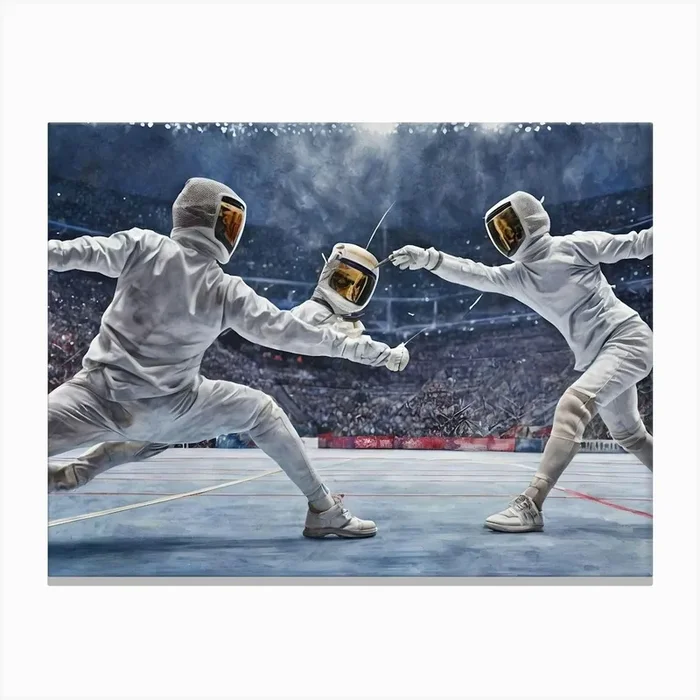 Fencing Canvas Print by MysticMoments