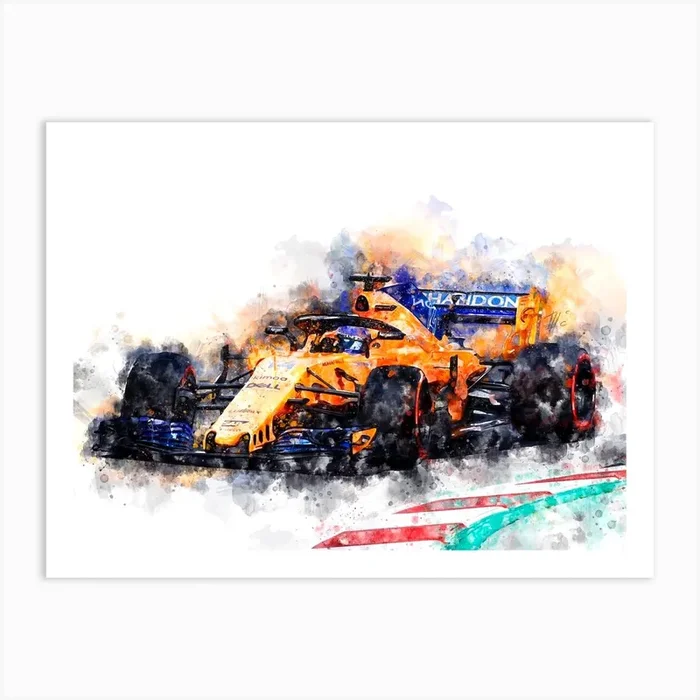 Fernando Alonso 2018 Formula 1 Art Print by Theo’s Picture Factory