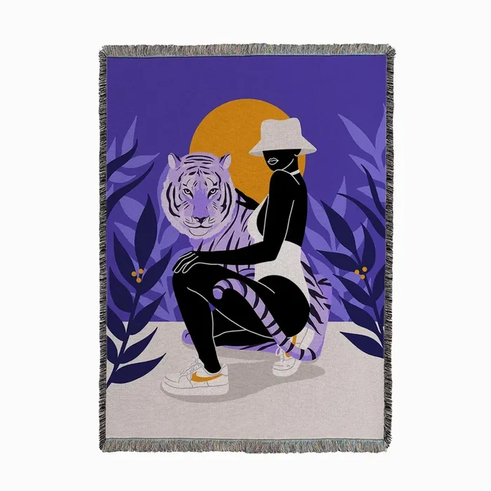 Fierce Woven Throw by Lou Ann Coulon