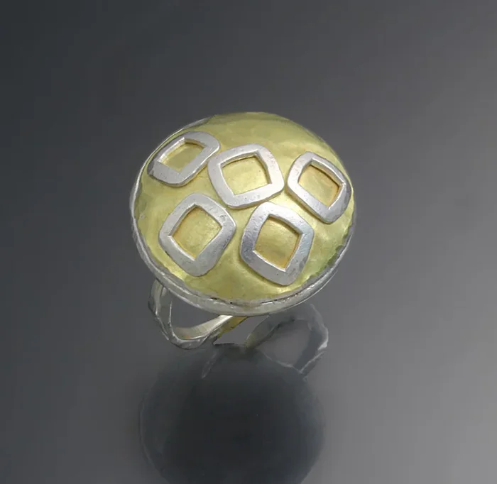 Five Squares Dome Ring