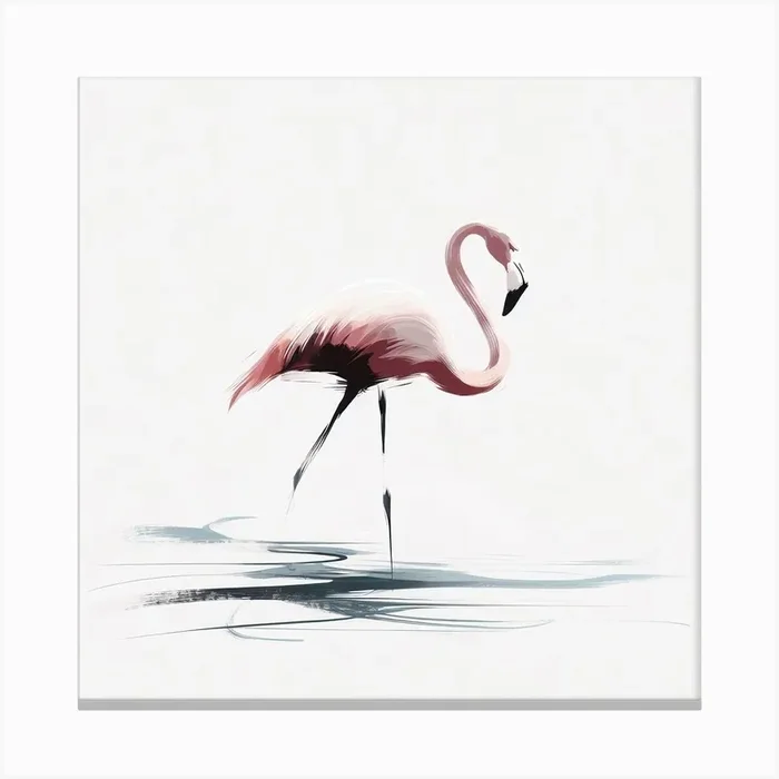 Flamingo drawing 5 Canvas Print by Surajpro