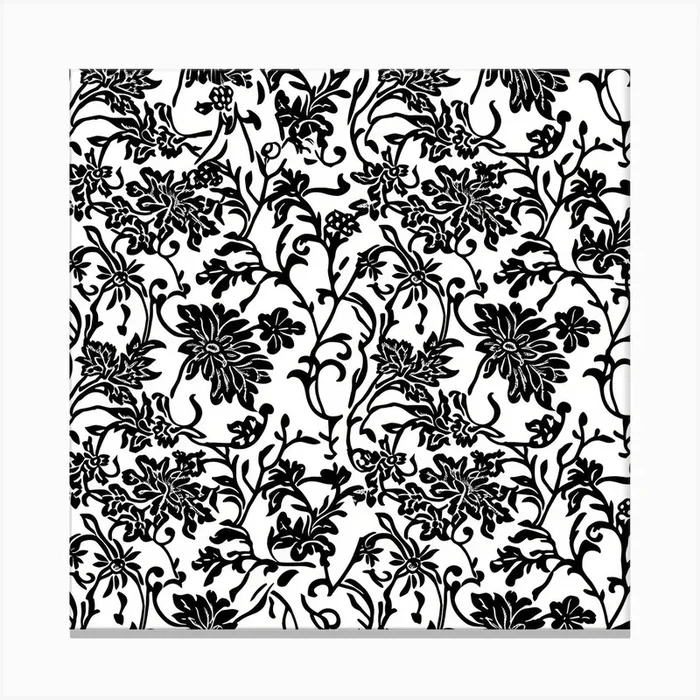 Floral Dream London Fabrics Floral Pattern 3 Canvas Print by House of Patterns