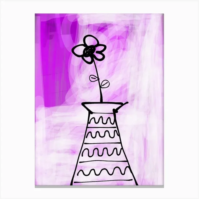 Flower In A Vase 2 Canvas Print by Jonas