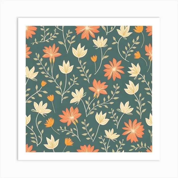 Flower Pattern Art Print by Art shop