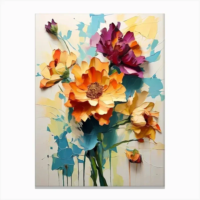 Flowers In A Vase 108 Canvas Print by Art shop