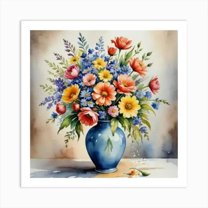Flowers In A Vase Art Print by nemesis