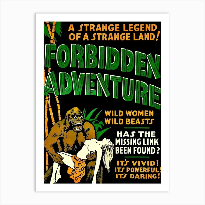 Forbidden Adventure, Movie Poster Art Print by Vintage Spirit