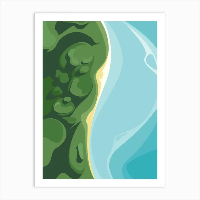 Forest And Ocean Art Print by KurArt