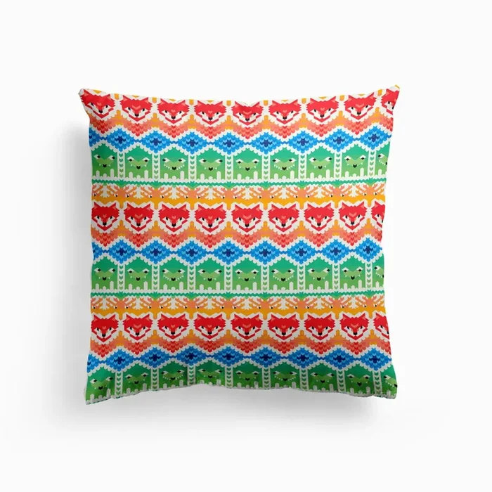 Foxes And Little Monsters Cushion by Pia Kolle