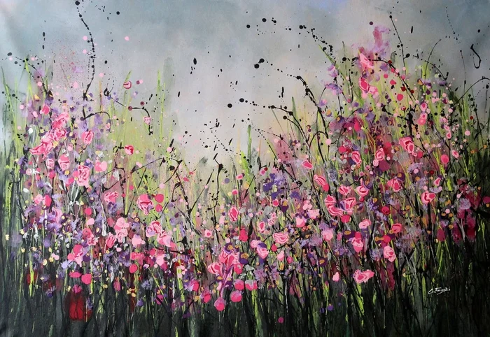 Fragranza Di Primavera #3 – Large original abstract painting (2021) Acrylic painting by Cecilia Frigati