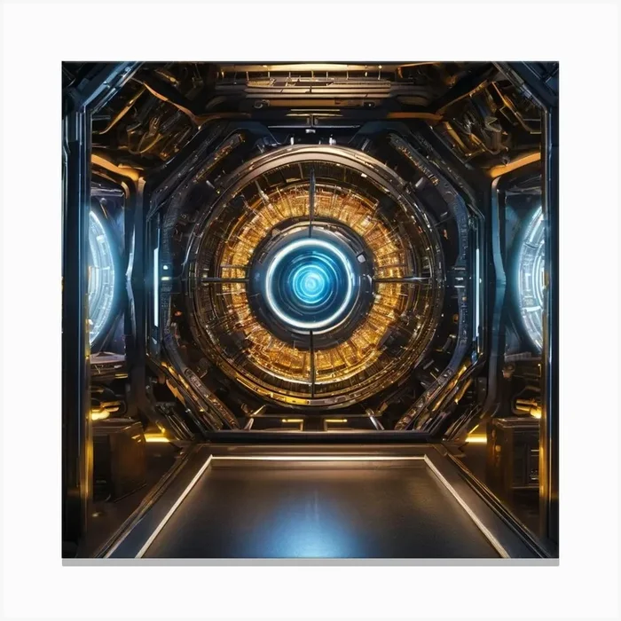 Futuristic Spaceship Canvas Print by Maxleron